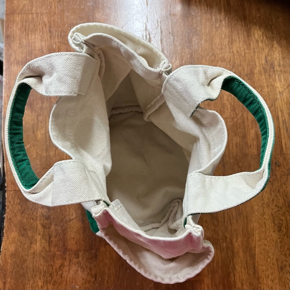 Starbucks Canvas Cream and Green Tote Lunch or Drink Bag Logo - Picture 4 of 7